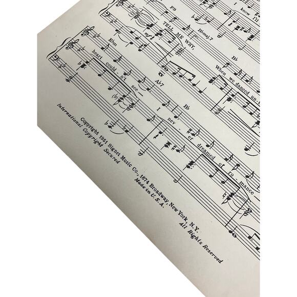 Tell Me Why Sheet Music The Four Aces Al Alberts Marty Gold - Picture 4 of 5